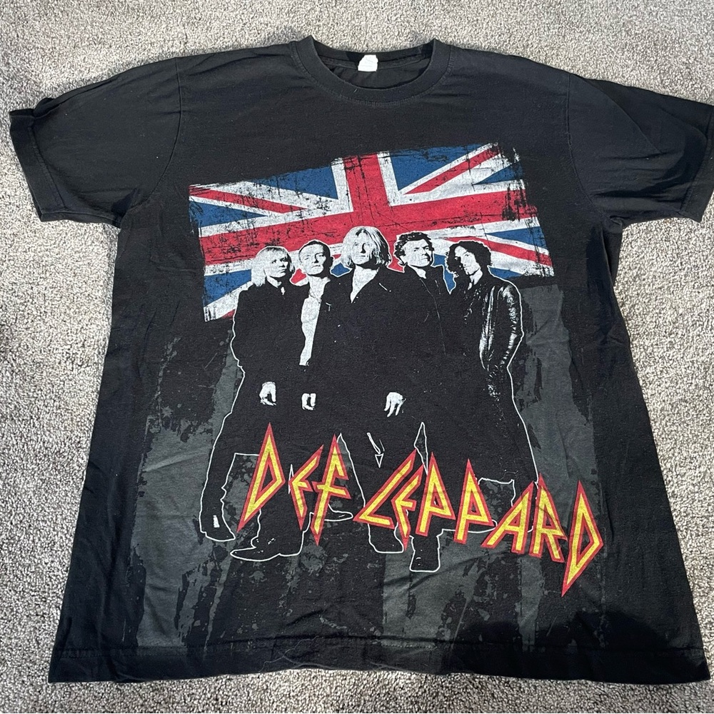Def Leppard Concert Tour T Shirt Mens Medium Double Sided All Over Print